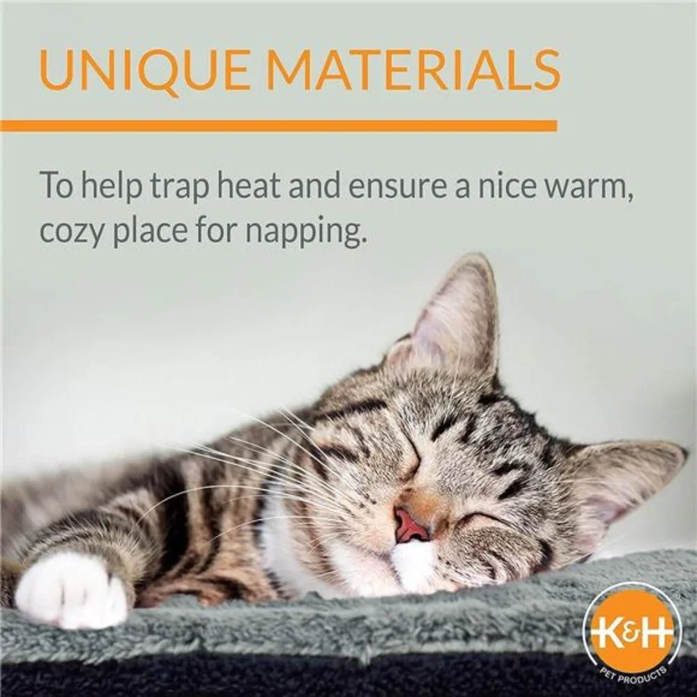Pet Products Self-Warming Pet Pad Thermal Cat and Dog Warming Bed Mat Gray/Black